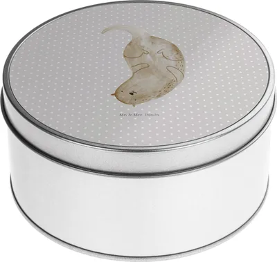 Produktbild von Mr. & Mrs. Panda Dose Otter Kopfüber - Grau Pastell - Geschenk, zuckerdose, Süß, Niedlich, Aufbewahrungsdosen, Seeotter, Kaffeedose, Keksdose, See, zuckerdosen