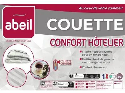 Produktbild von ABEIL Warme Hotelkomfort-Bettdecke, 140 x 200 cm, Polyesterfüllung, Mikrofaserbezug, Waschbar