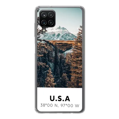 Produktbild von MuchoWow® Handyhülle Schutzhülle Hülle für Samsung Galaxy A12 Amerika - Berge - Bäume Silikon Softcase Handy Hülle - Bild