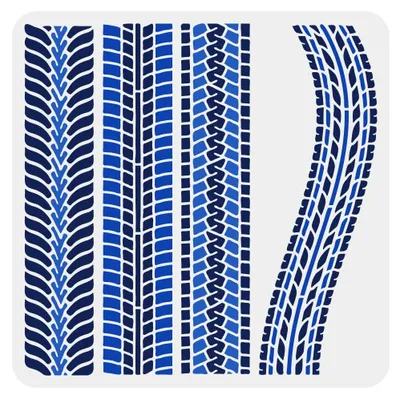 Productafbeelding van Malsjablonen voor Reifenspuren, 30x30 cm, 4 verschillende ontwerpen