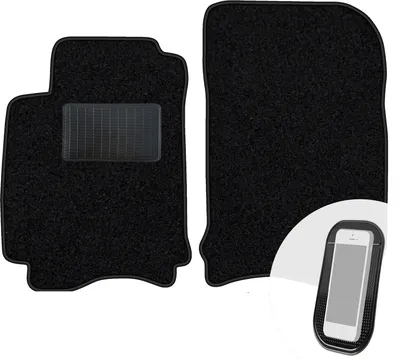 Produktbild von moto-MOLTICO Vorne Fußmatten Auto Velours Autoteppiche Schwarz Automatten Set 2-teilig passend für Renault Laguna II 2001-2007