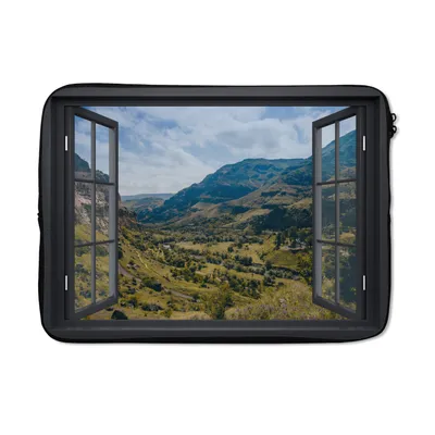 Produktbild von MuchoWow® Laptop Hülle 13 Zoll Aussicht - Berg - Natur Laptoptasche - Laptophülle - Sleeve - Rundumschutz