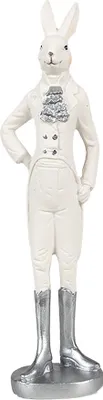 Produktbild von Clayre & Eef Figur Kaninchen 28 cm Weiß Polyresin