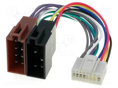 Productafbeelding van 1x Connector, 16 pins. Connector voor paneelradio's, type ISO 7