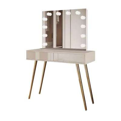 Produktbild von Schminktisch SIENNA GOLD ELITE mit schrägen Beinen