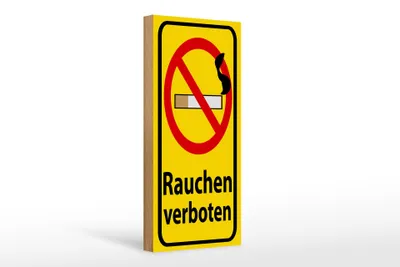 Produktbild von Holzschild Hinweis 10x27cm Rauchen Verbot