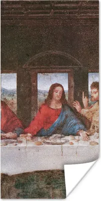 Produktbild von MuchoWow® Poster Das letzte Abendmahl - Leonardo da Vinci 80x160 cm - Kinderzimmer