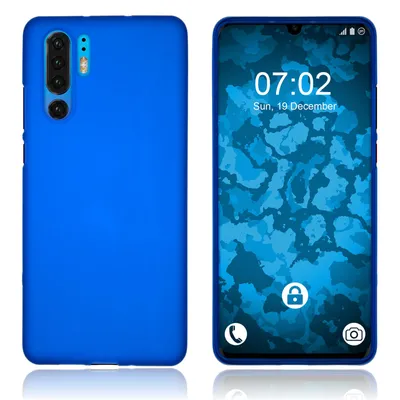 Produktbild von PhoneNatic Case kompatibel mit Huawei P30 Pro / P30 Pro New Edition - blau Silikon Hülle matt Cover