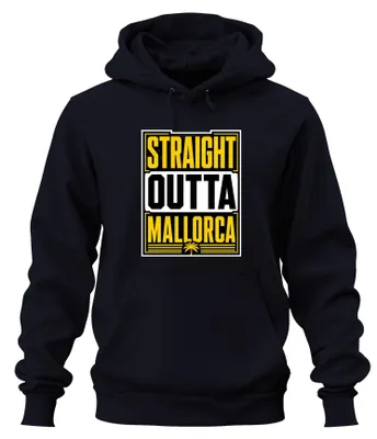 Obrázok produktu pre Párty na Mallorce, dovolenka, "Malle", "Ballermann", mikina s kapucňou, modrá, veľkosť L