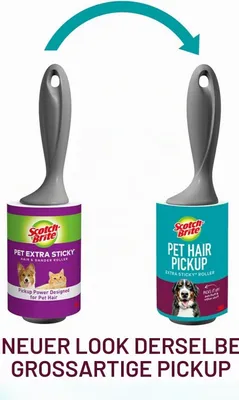 Imagen del producto de Rollos de repuesto para rodillo quitapelusas - para eliminar pelos de animales - 3 rollos - 144 hojas - extra adhesivos