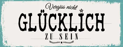 Produktbild von vianmo Holzschild 10x27 cm Vergiss nicht glücklich zu sein weißes
