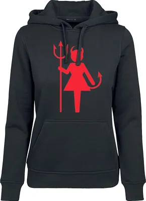 Produktbild von Sprüche Kapuzenpullover Damen Female Devil schwarz 3XL