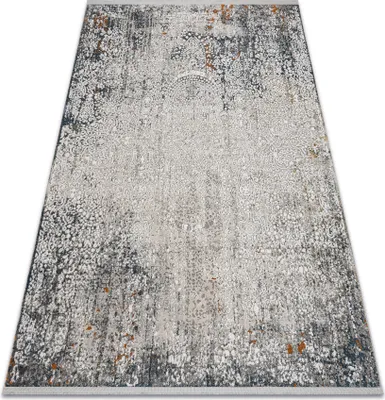Zdjęcie produktu dla Dywan TULS nowoczesny, strukturalny, frędzle 51327 Vintage, przecierany, ornament kość słoniowa / krem wielokolorowy 120x170 cm