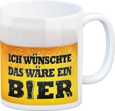 Produktbild von Ich wünschte das wäre ein Bier Kaffeebecher mit Biermotiv