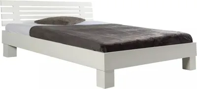 Produktbild von Massivholzbett Basic 02, Buche Massivholz – 160 x 220 cm / buche-wenge-lackiert