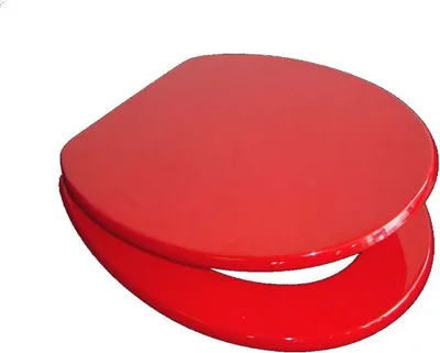 Produktbild von VCM WC Sitz Toilettendeckel Klodeckel Toilettensitz Deckel Brille Klobrille Ascoly Holzoptik mit stabilem Holzkern Rot
