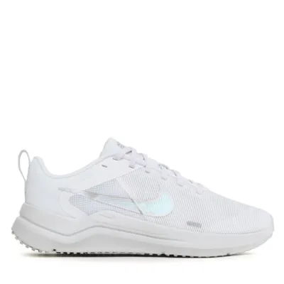 A white Nike Downshifter 12 running shoe is shown against a white background.