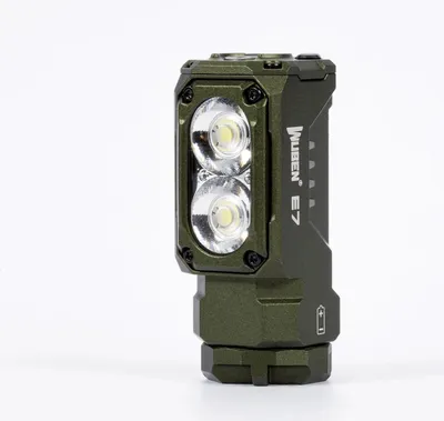 Produktbild von Wuben E7 6500K EDC aufladbare Winkel LED Kopflampe Taschenlampe - green - komplett Set