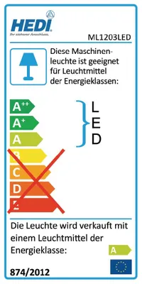 Obrázek produktu pro Hedi Maschinenleuchte Werkbankleuchte - 3 LED a 1 Watt, 12 V, 600 Lux, 300 Lumen
