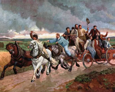 Produktbild von Eugène Burnand Kunstdruck Bild - Feuernot (40 x 50 cm)