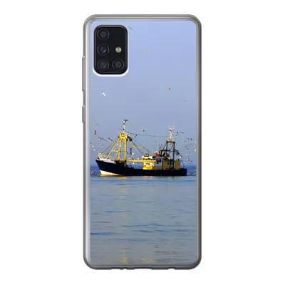 Produktbild von MuchoWow® Handyhülle Schutzhülle Hülle für Samsung Galaxy A52 5G Nordsee - Fischerboot - Vogel Silikon Softcase Handy Hülle - Umschlag