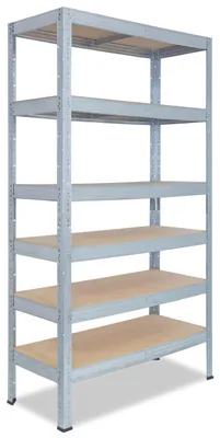 Image de shelfplaza PRO 230x90x50 cm Étagère charges lourde en galvanisé avec 6 étagères et une capacité de charge de 166 kg par étagère