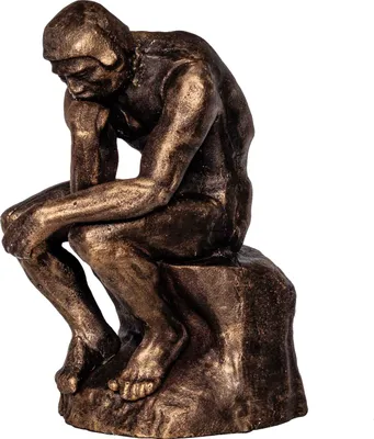 Produktbild von Skulptur der Denker nach Rodin Eisen Figur Statue Antik-Stil 27cm Replik Kopie