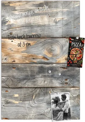 Produktbild von Magnettafel 40x60cm Pinnwand Whiteboard beschreibbar - Vintage Holzplanken