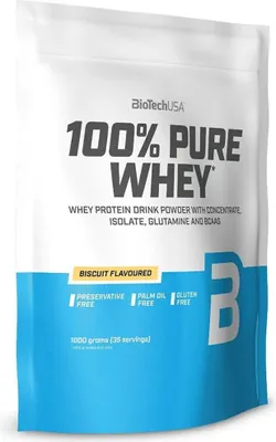 Produktbild von BioTech USA 100 % PURE WHEY – 1000 g Biscuit