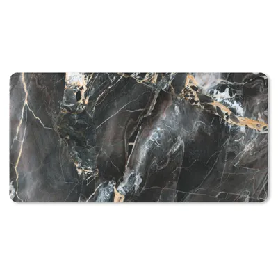 Produktbild von MuchoWow® Mauspad Mousepad Marmor - Schwarz - Gold - Muster 60x30 cm - Mousepads - Maus Mat - Pad - Mausunterlage - Nachhaltig