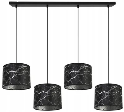 Immagine prodotto di Lampada a sospensione, lampadario, paralume, motivo argentato