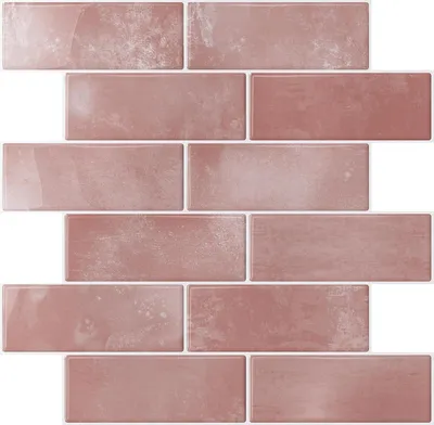 Produktbild von Rosa Wandfliesen selbstklebend wasserdicht 30x30 cm
