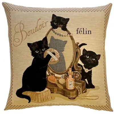 Produktbild von Gobelin Kissen Verspielte Katzen
