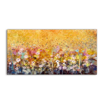 Produktbild von Coloray - Glasbild - 100x50 cm - Wandbild - Glasbilder - Foto Bild Natur landschaft Blume wiese