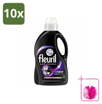 Produktbild von 10 x Fleuril Black Flüssigwaschmittel für dunkle Wäsche - 1,305 L - Sparpackung - 10 Stücke