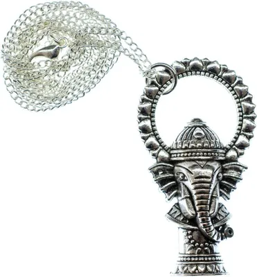 Produktbild von Ganesha Elefanten Kette 60cm Halskette Miniblings Indien Gottheit Elefant silber