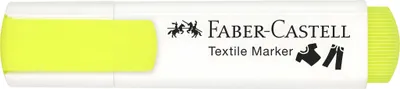Produktbild von FABER-CASTELL Textilmarker Keilspitze neongelb