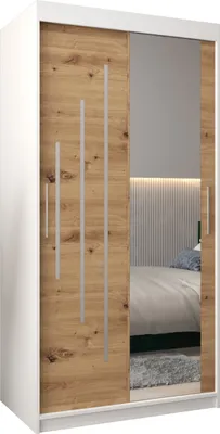 Produktbild von Kleiderschrank, Schiebetürenschrank Schlafzimmer, Schrank mit Spiegel YORK 2 100 cm