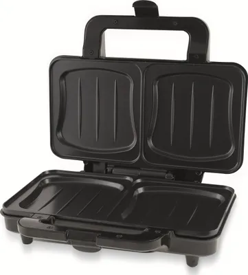 Produktbild von emerio Sandwichmaker in silber-schwarz - Doppel Toast Sandwichtoaster - Antihaftbeschichtet; ST-109562