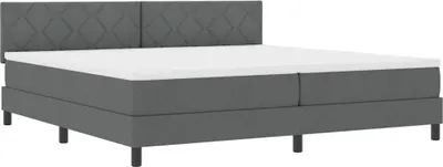 Obrázok produktu pre vidaXL Box spring posteľ s matracom tmavo šedá 200 x 200 cm látka