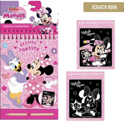 Productafbeelding van Disney Minnie Mouse Creatiefset: Scratchboek met krabbelplezier en tekenmogelijkheden