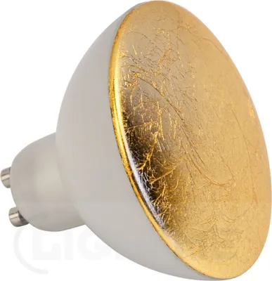 Produktbild von LightMe LED Kopfspiegellampe Reflektor RM70 Blattgold 5W = 32W GU10 350lm 2700K 3-Stufen-Dimmbar per Schalter