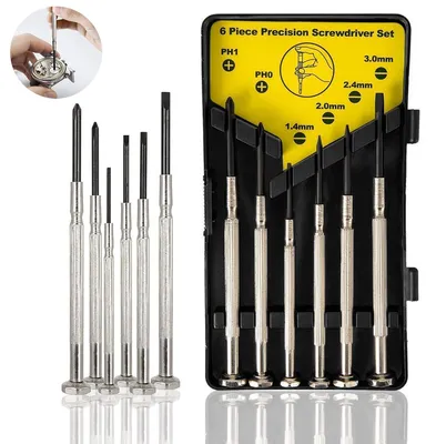 Produktbild von 6 Mini-Schraubendreher für Brillenreparaturen – Boxpackung