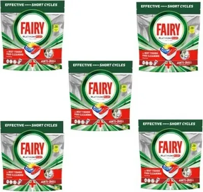 Produktbild von Multipack 5x28 Stk Fairy Platinum PLUS - Spülmaschinentabs All-In-One