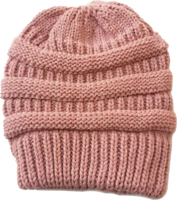 Produktbild von Strickmütze für Damen, einfarbig, Ohrenschutz, dickes, warmes Satinfutter, Fleecemütze, Winter-Reitmütze für Outdoor-Aktivitäten