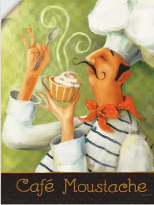 Produktbild von ARTland Wandbild, selbstklebend Cafe Moustache II Größe: 30x40 cm