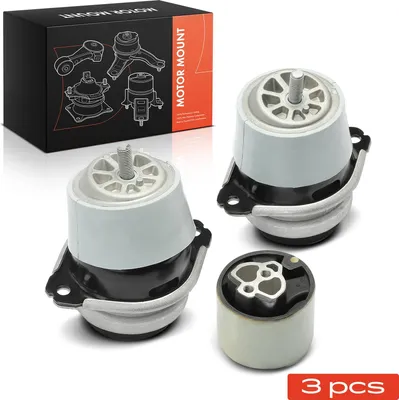 Imagen del producto de Soportes de motor (2 unidades) + soporte de caja de cambios (1 unidad) para vehículos Volkswagen Touareg 7L6 7LA y Audi Q7 4LB, modelos 3.0L y 3.6L, lado izquierdo