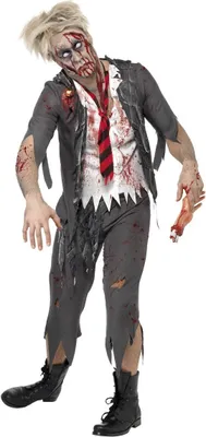 Produktbild von Smiffys - "High School Horror" Kostüm - Herren SM2026 (L) (Schwarz/Weiß)