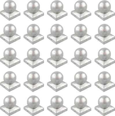 Produktbild von 25x Pfostenkappe verzinkt 101 mm Kugel Abdeckkappe für Pfosten 10 x 10 cm
