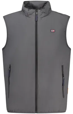 Produktbild von Graue Herren-Weste mit Fleece-Innenfutter und Reißverschluss